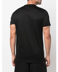 schwarzes T-Shirt mit einem Rundhalsausschnitt von Low Brand