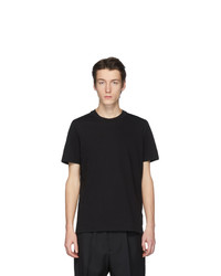 schwarzes T-Shirt mit einem Rundhalsausschnitt von Jil Sander