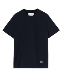 schwarzes T-Shirt mit einem Rundhalsausschnitt von Jil Sander