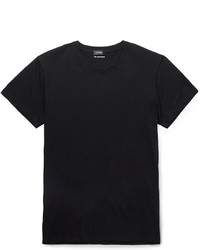 schwarzes T-Shirt mit einem Rundhalsausschnitt von Jil Sander