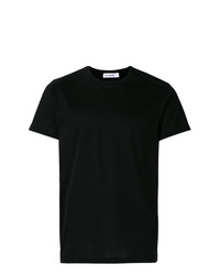 schwarzes T-Shirt mit einem Rundhalsausschnitt von Jil Sander