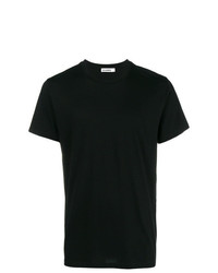 schwarzes T-Shirt mit einem Rundhalsausschnitt von Jil Sander