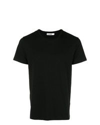 schwarzes T-Shirt mit einem Rundhalsausschnitt von Jil Sander