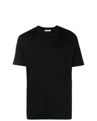 schwarzes T-Shirt mit einem Rundhalsausschnitt von Jil Sander