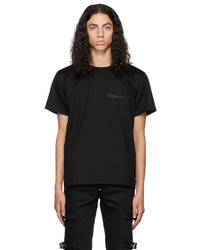 schwarzes T-Shirt mit einem Rundhalsausschnitt von Johnlawrencesullivan