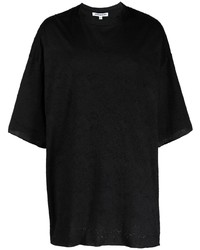 schwarzes T-Shirt mit einem Rundhalsausschnitt von JORDANLUCA