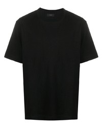 schwarzes T-Shirt mit einem Rundhalsausschnitt von Joseph