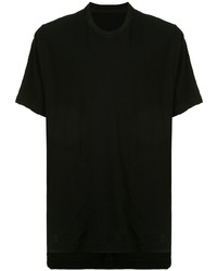 schwarzes T-Shirt mit einem Rundhalsausschnitt von Julius