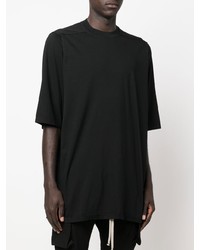 schwarzes T-Shirt mit einem Rundhalsausschnitt von Rick Owens