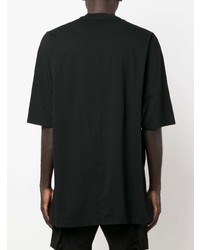 schwarzes T-Shirt mit einem Rundhalsausschnitt von Rick Owens