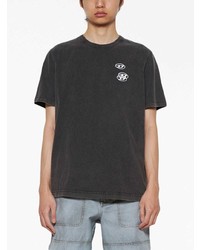 schwarzes T-Shirt mit einem Rundhalsausschnitt von Diesel