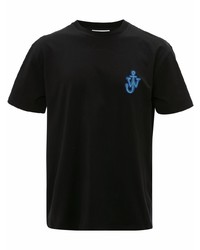 schwarzes T-Shirt mit einem Rundhalsausschnitt von JW Anderson
