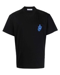 schwarzes T-Shirt mit einem Rundhalsausschnitt von JW Anderson