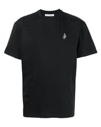 schwarzes T-Shirt mit einem Rundhalsausschnitt von JW Anderson