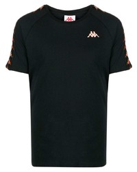 schwarzes T-Shirt mit einem Rundhalsausschnitt von Kappa