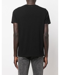 schwarzes T-Shirt mit einem Rundhalsausschnitt von Karl Lagerfeld