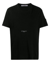 schwarzes T-Shirt mit einem Rundhalsausschnitt von Katharine Hamnett London