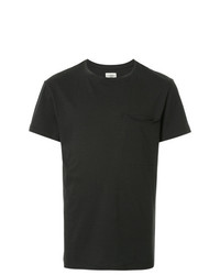 schwarzes T-Shirt mit einem Rundhalsausschnitt von Kent & Curwen