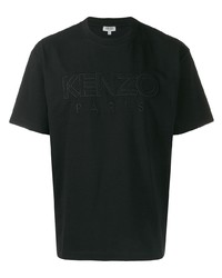 schwarzes T-Shirt mit einem Rundhalsausschnitt von Kenzo