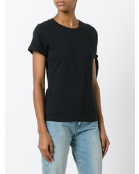 schwarzes T-Shirt mit einem Rundhalsausschnitt von JW Anderson