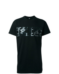 schwarzes T-Shirt mit einem Rundhalsausschnitt von Ktz