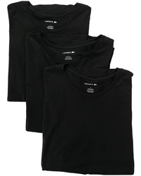 schwarzes T-Shirt mit einem Rundhalsausschnitt von Lacoste