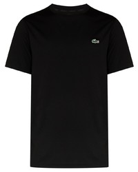 schwarzes T-Shirt mit einem Rundhalsausschnitt von Lacoste