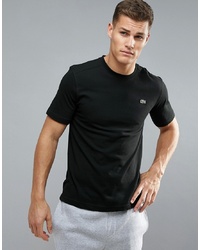 schwarzes T-Shirt mit einem Rundhalsausschnitt von Lacoste Sport