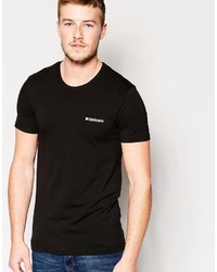 schwarzes T-Shirt mit einem Rundhalsausschnitt von Lambretta