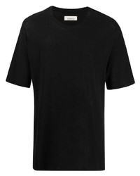 schwarzes T-Shirt mit einem Rundhalsausschnitt von Laneus