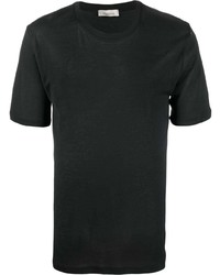 schwarzes T-Shirt mit einem Rundhalsausschnitt von Laneus