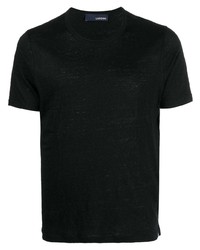 schwarzes T-Shirt mit einem Rundhalsausschnitt von Lardini