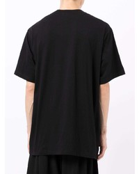 schwarzes T-Shirt mit einem Rundhalsausschnitt von Yohji Yamamoto