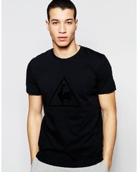 schwarzes T-Shirt mit einem Rundhalsausschnitt von Le Coq Sportif
