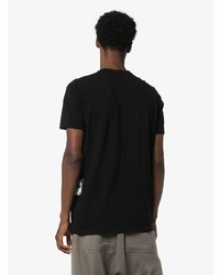 schwarzes T-Shirt mit einem Rundhalsausschnitt von Rick Owens