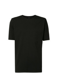 schwarzes T-Shirt mit einem Rundhalsausschnitt von Lemaire