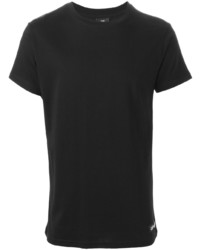 schwarzes T-Shirt mit einem Rundhalsausschnitt von Les (Art)ists