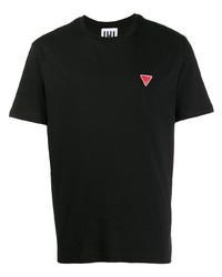 schwarzes T-Shirt mit einem Rundhalsausschnitt von Les Hommes Urban