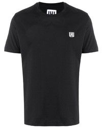 schwarzes T-Shirt mit einem Rundhalsausschnitt von Les Hommes Urban