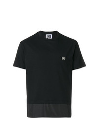 schwarzes T-Shirt mit einem Rundhalsausschnitt von Les Hommes Urban