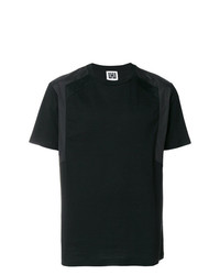 schwarzes T-Shirt mit einem Rundhalsausschnitt von Les Hommes Urban