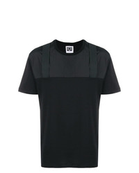 schwarzes T-Shirt mit einem Rundhalsausschnitt von Les Hommes Urban
