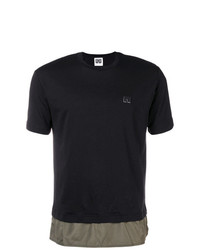 schwarzes T-Shirt mit einem Rundhalsausschnitt von Les Hommes Urban