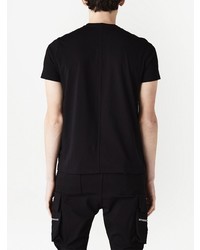 schwarzes T-Shirt mit einem Rundhalsausschnitt von Rick Owens