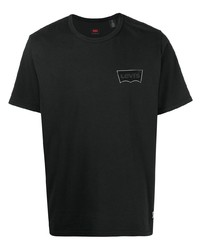 schwarzes T-Shirt mit einem Rundhalsausschnitt von Levi's