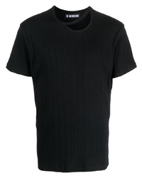 schwarzes T-Shirt mit einem Rundhalsausschnitt von LGN Louis Gabriel Nouchi