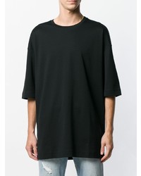 schwarzes T-Shirt mit einem Rundhalsausschnitt von Diesel Black Gold