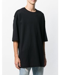 schwarzes T-Shirt mit einem Rundhalsausschnitt von Diesel Black Gold