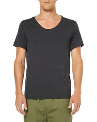 schwarzes T-Shirt mit einem Rundhalsausschnitt von Acne Studios