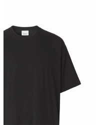 schwarzes T-Shirt mit einem Rundhalsausschnitt von Burberry